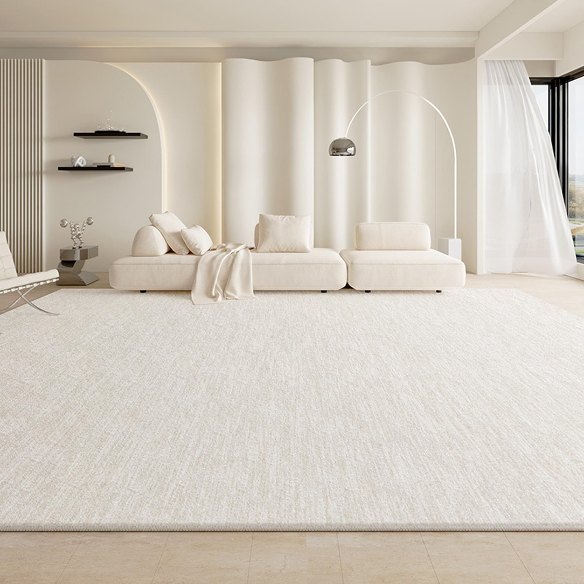 Grand tapis de sol moderne pour le salon chaleureux et la chambre à coucher