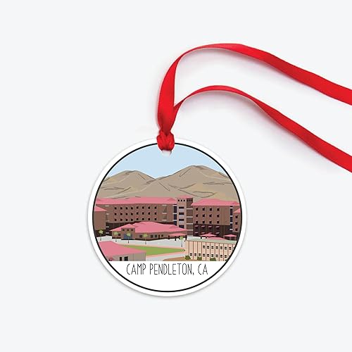 Vista 3 de Calfornia Marine Corps Base Ornament