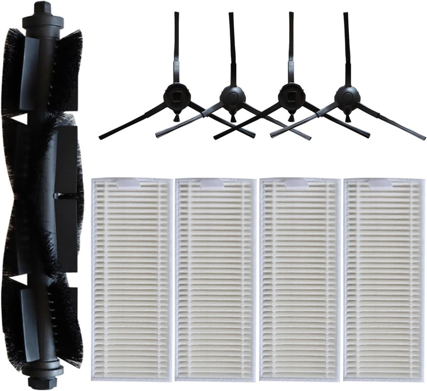 Spare Main Brush, Side Brush, Filter, Compatible for TCL SWEEVA 6000 6500，Vacuum Cleaner Replacement Part(B)