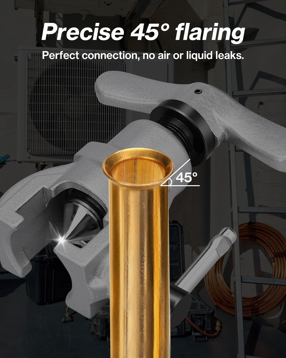 Herramienta Abocardar Tubos Freno, Cortador Tubos Herramienta Abocardar Tubos Aire Acondicionado Cortador Tubos Tubos Cobre Plástico Aluminio