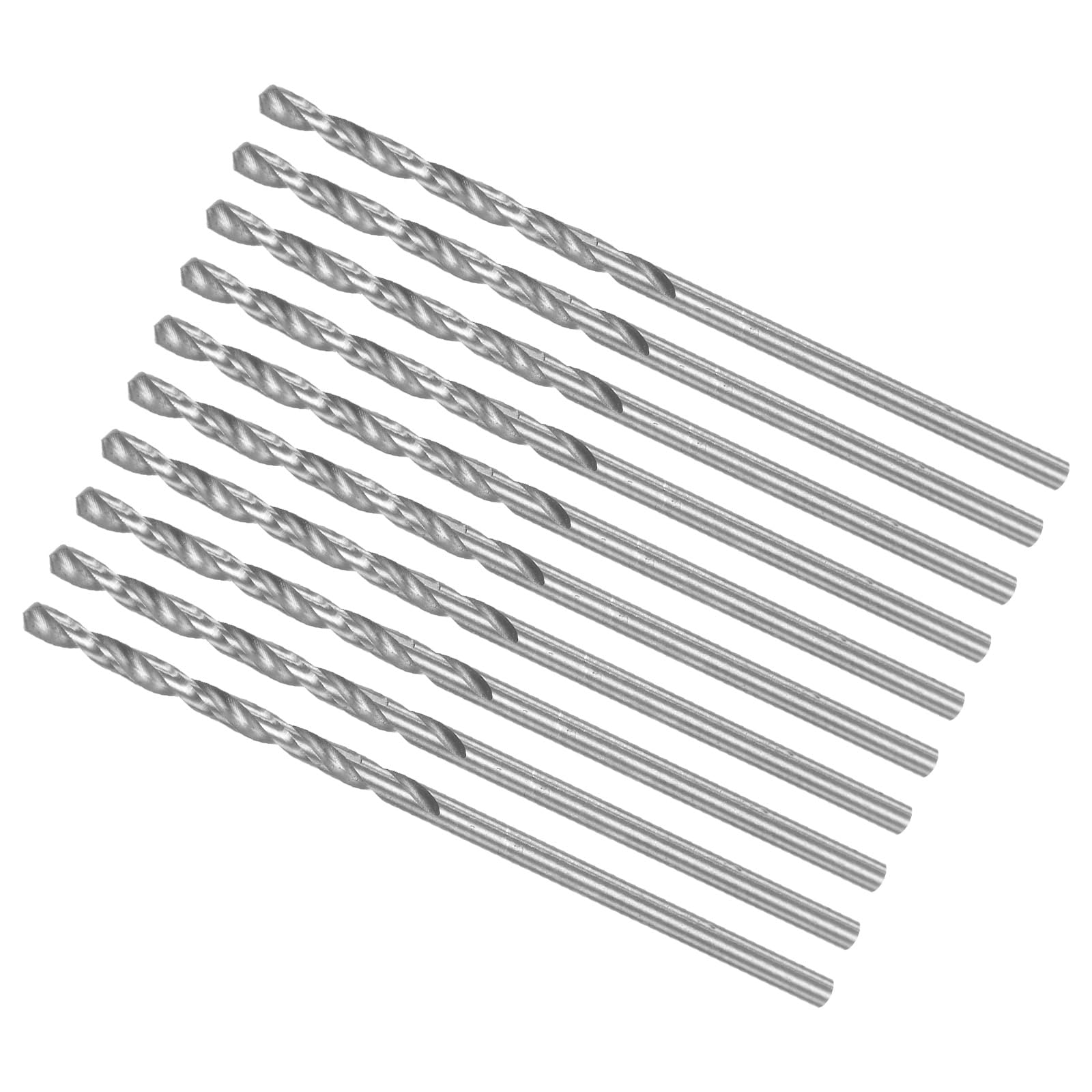 CoCud Micro Drill Bits, 2.05mm Drill Diameter 59mm Total Length, 6542 High Speed Steel Fully Ground Twist Drill Bit - (Applications: for Copper Metal Wood), 10-Pieces โ image 1