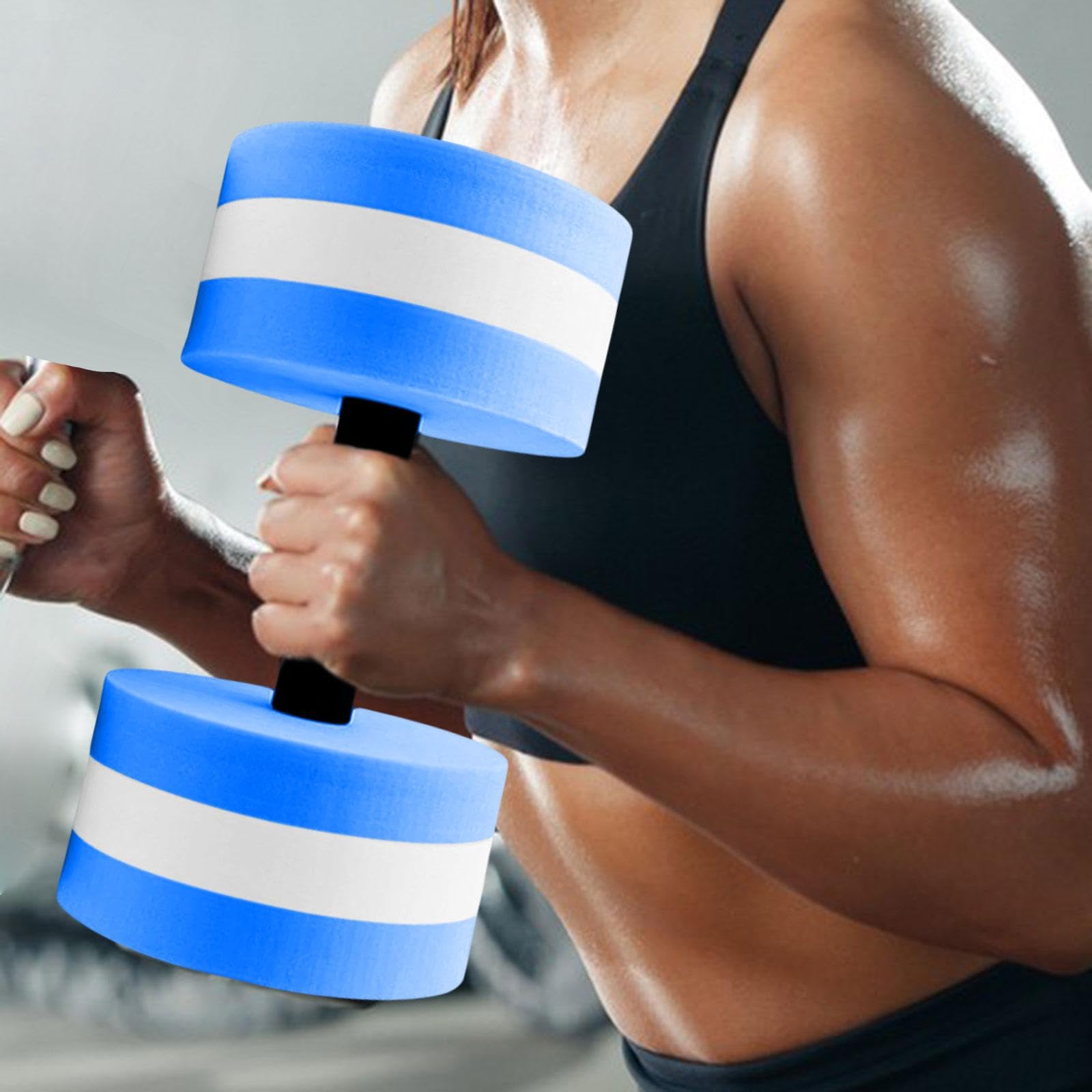 kowaku Aquatic Exercise Dumbbell Water Dumbbells 28.3x15cm Lightweight Adults Kids Pool Dumbbells Swim Barbell for Water Sports