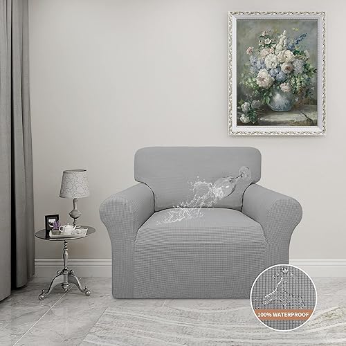 Miniatura 2 de Easy-Going - Funda de silla 100% impermeabilidad doble, diseño jacquard elástico, protector de muebles a prueba de fugas para niños, mascotas,