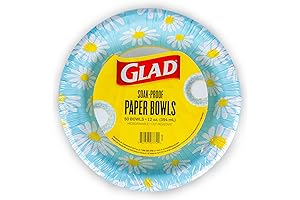 Glad Everyday Paper Bowls: Everlasting Spring Daisy Grace