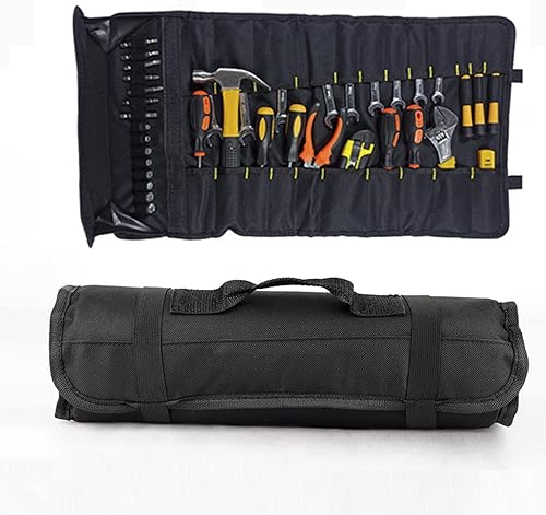 Miniatura 13 de Bolsa de rollo de herramientas para llaves, bolsa de organización de herramientas multiusos, organizador de rollos de herramientas, bolsa
