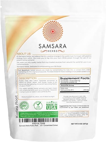 Miniatura 2 de Samsara Herbs Polvo de extracto de raíz de Kudzu (8oz227g) Extracto concentrado 201