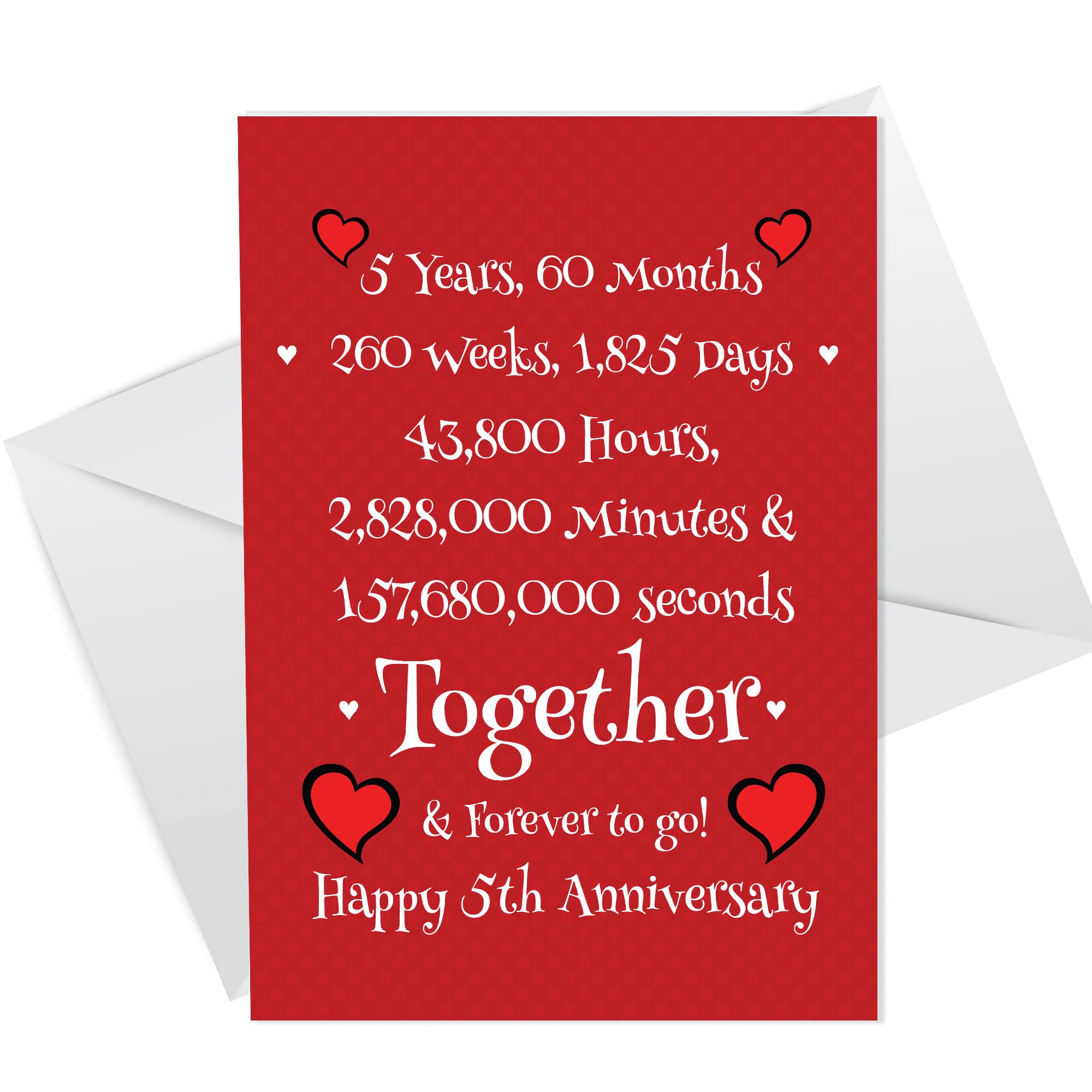 Funny 5th Anniversary Card Husband Wife Boyfriend Girlfriend Card For Him Her