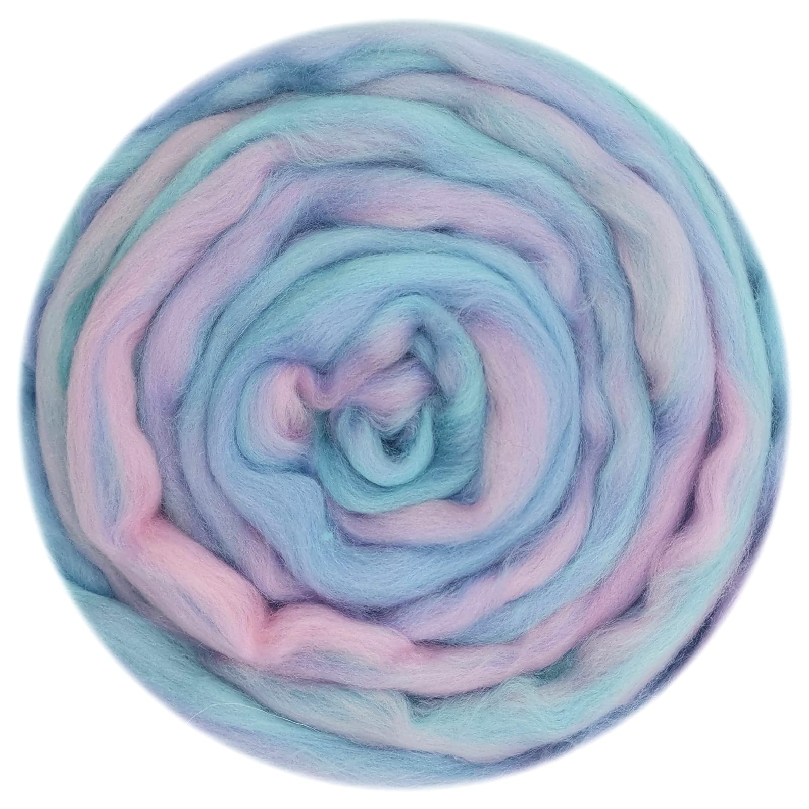 50G Blended Felting Wool - 24 Options for Needle Felting Kit - 19 Microns Fast to Felt (01)