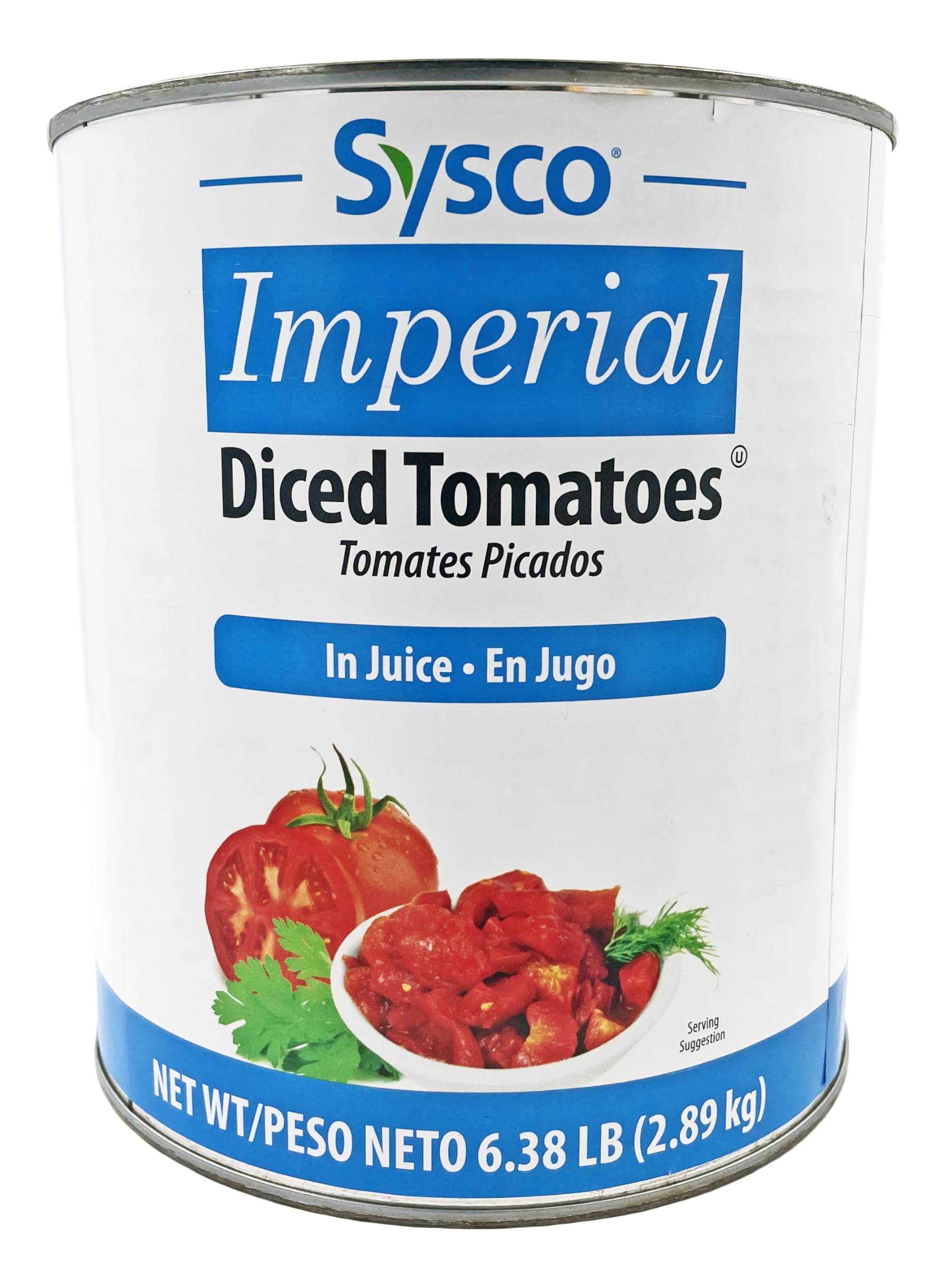 Sysco Diced Tomatoes | In Juice | Kosher | 6.38 lb