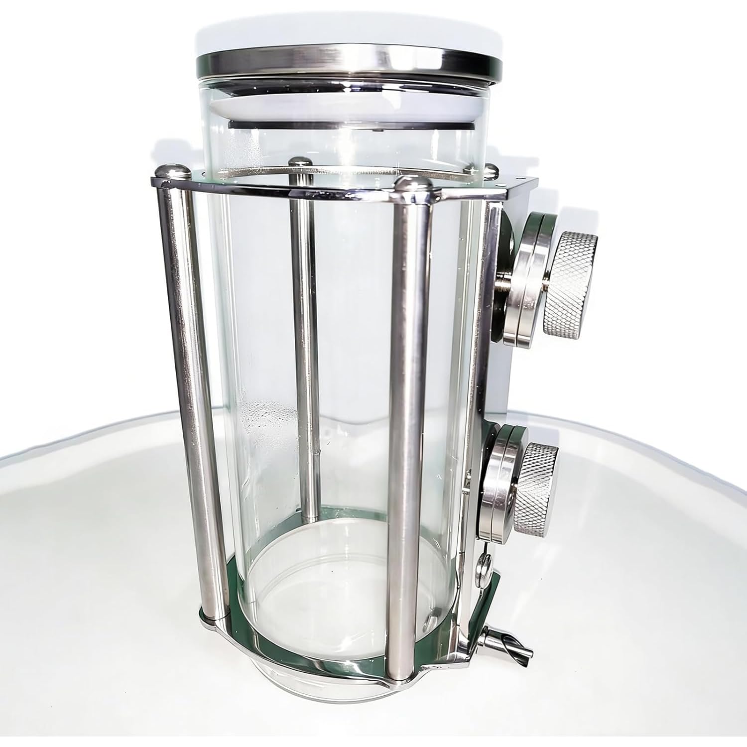 Dispensador de agua para pájaros y animales pequeños, diseño de acero inoxidable antigoteo, capacidad de 50 ml/1000 ml para loros, conejos y roedores