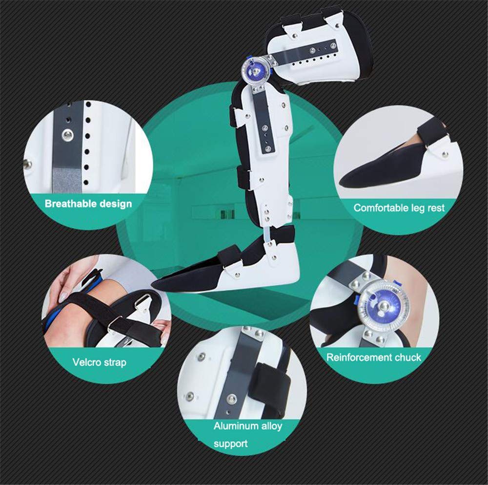 Soporte de articulación de tobillo ajustable para piernas, rodillera con bisagras para lesiones deportivas/de ligamento/acl, fractura, recuperación postoperatoria, protección de menisco para hombres