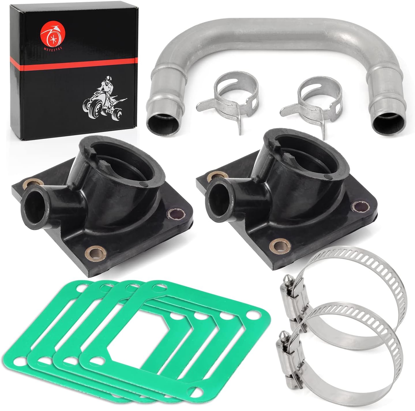 Intake Manifold Boot & Intake crossover tube Kit 29L-14465-00 31K-13565-01-00 For Yamaha Banshee 350 YFZ350 1987-2006
