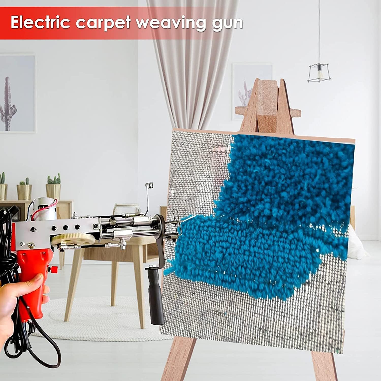 Tufting Gun Cut Pile Loop Pile 2 in 1 Electric Carpet Weaving Flocking Machine Rug Gun Machine Handheld Carpet Tufting Gun