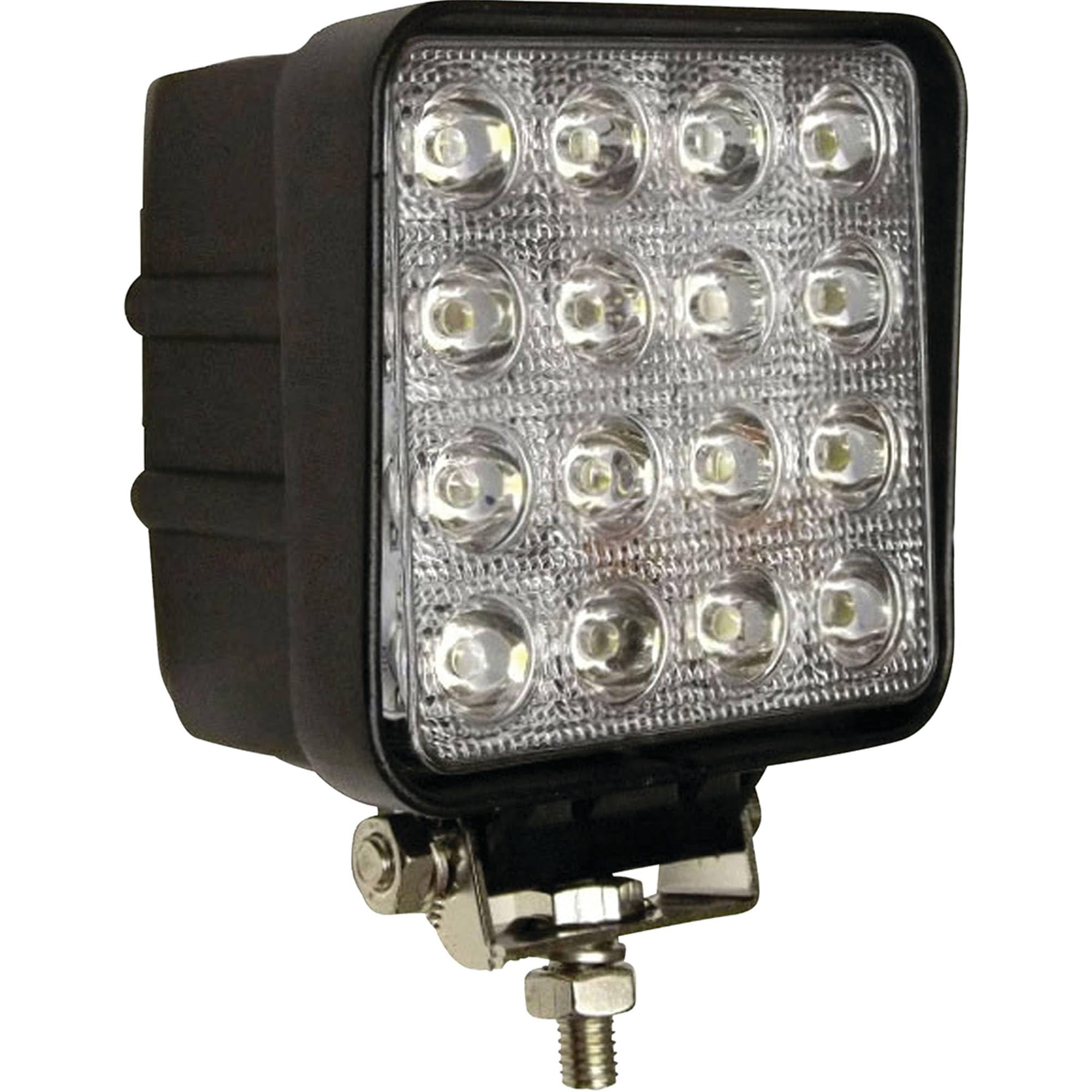 Tiger Lights TLFL5 12 V LED niebieska lampa robocza 3,5 A, 42 waty, 2650 lumenów, długość 4 1/10.2 cm, szerokość 4 1/5.1 cm, głębokość 7,6 cm, punktowe światło terenowe