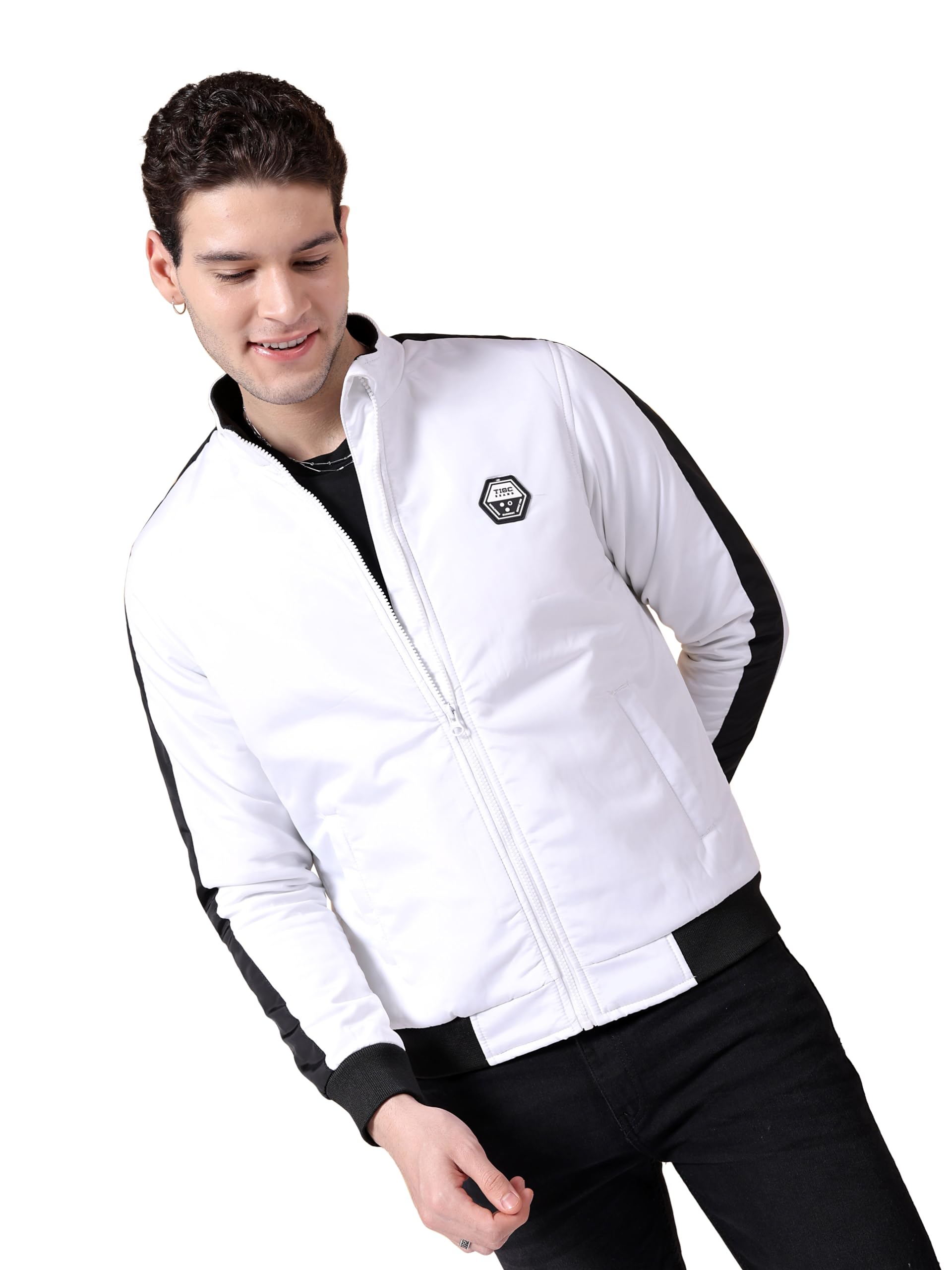 the indian garage co Men's Polyester Regular Fit Colourblocked Bomber Jackets-picture-54