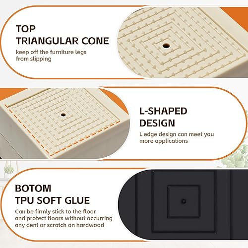 Miniatura 46 de Bed Risers, Furniture Raise Blocks, 2,3 or 4 inch Stilts Heavy Duty for Bed Couch Desk Sofa Table Lifts, Furniture Legs Lifters Support up to 1300