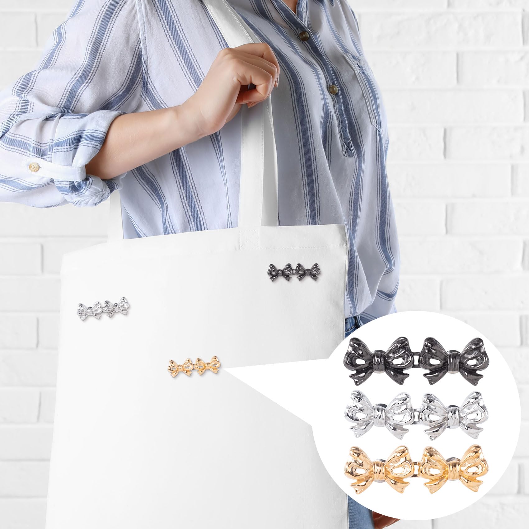 KEQAR 6 Pares De Botones Ajustables Para Cintura, Botones Sin Costura, Clips Para Pantalones De Mujer, Vaqueros Y Faldas (Plata, Oro, Gunmetal, Negro