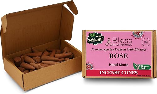 Miniatura 135 de Bless International Cedro 100% natural - Conos de incienso hechos a mano, sumergidos a mano, orgánicos, sin productos químicos para purificación