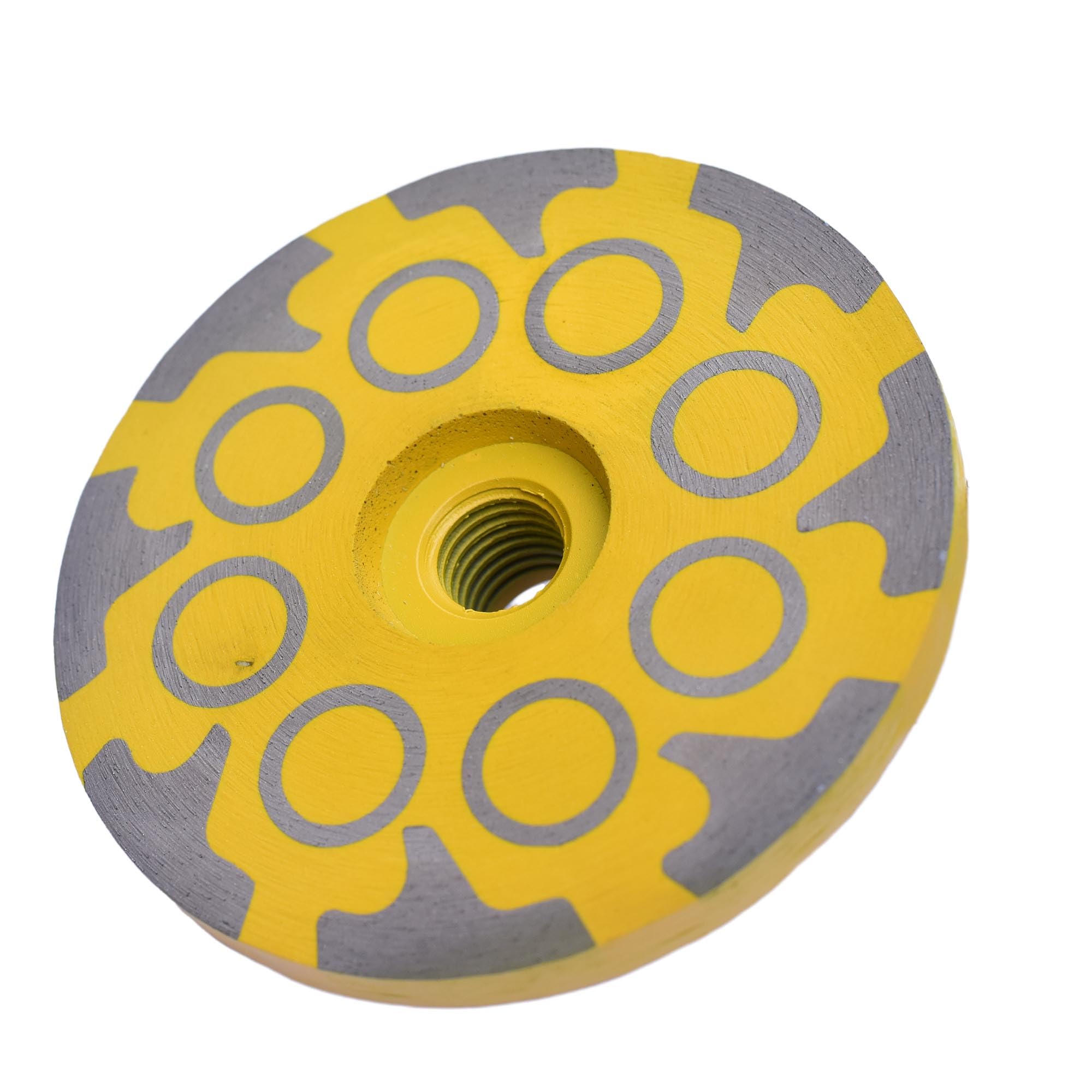 4 inch.x 5/8-11 in. Sin relleno de resina de rebote Rueda de molienda de copa de diamante para molienda de superficie de piedra de hormigón, Segmentos T Muela de diamante sin virutas lisas