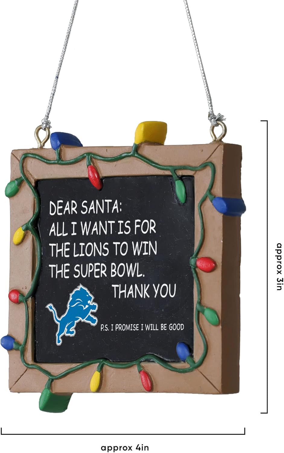 New England Patriots Resin Chalkboard Sign Ornament : Everything Else