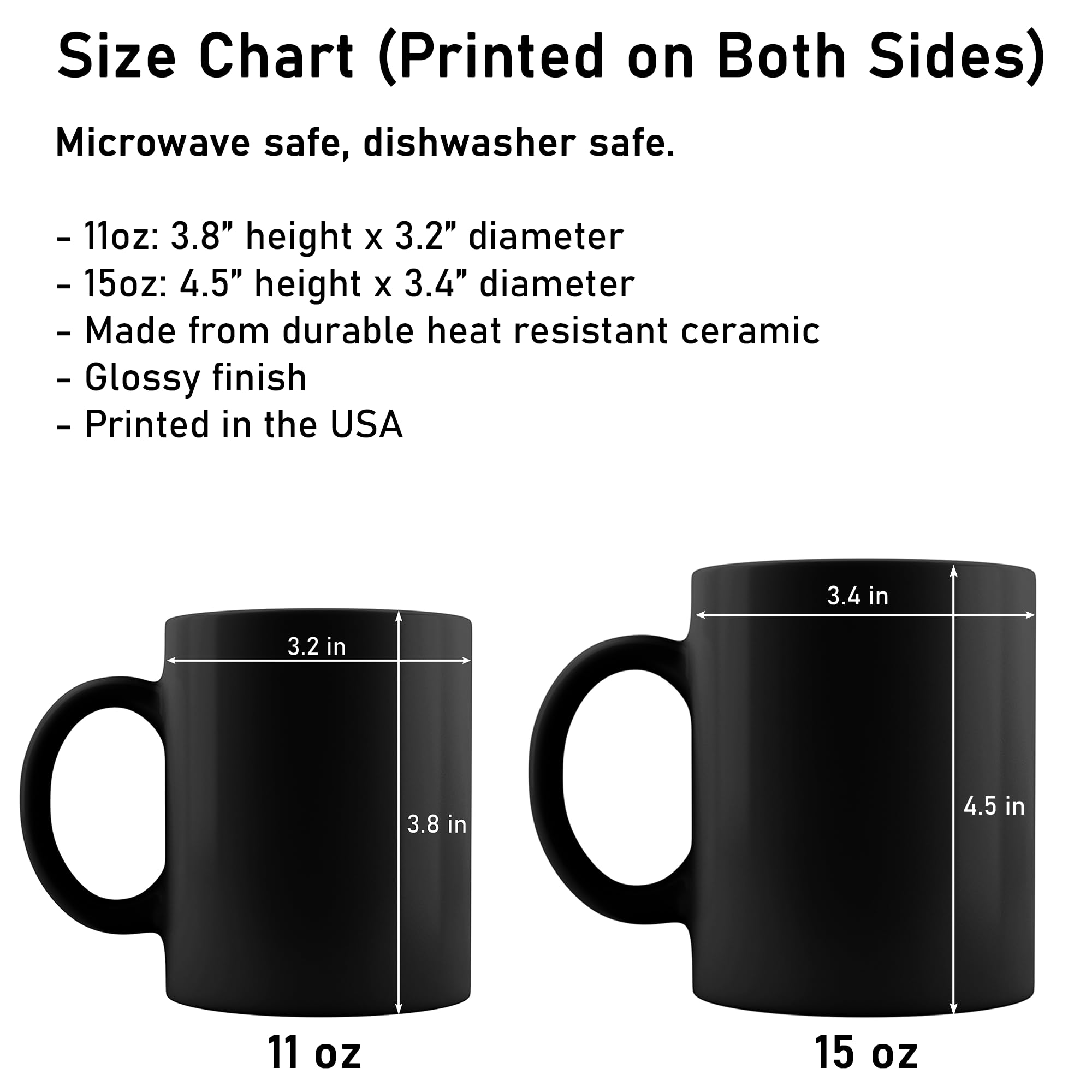 Generic Sasquatch Bigfoot Playing Oboe on Full Moon Oboe Player Oboist Black Mug - Printed on Both Sides, 11oz