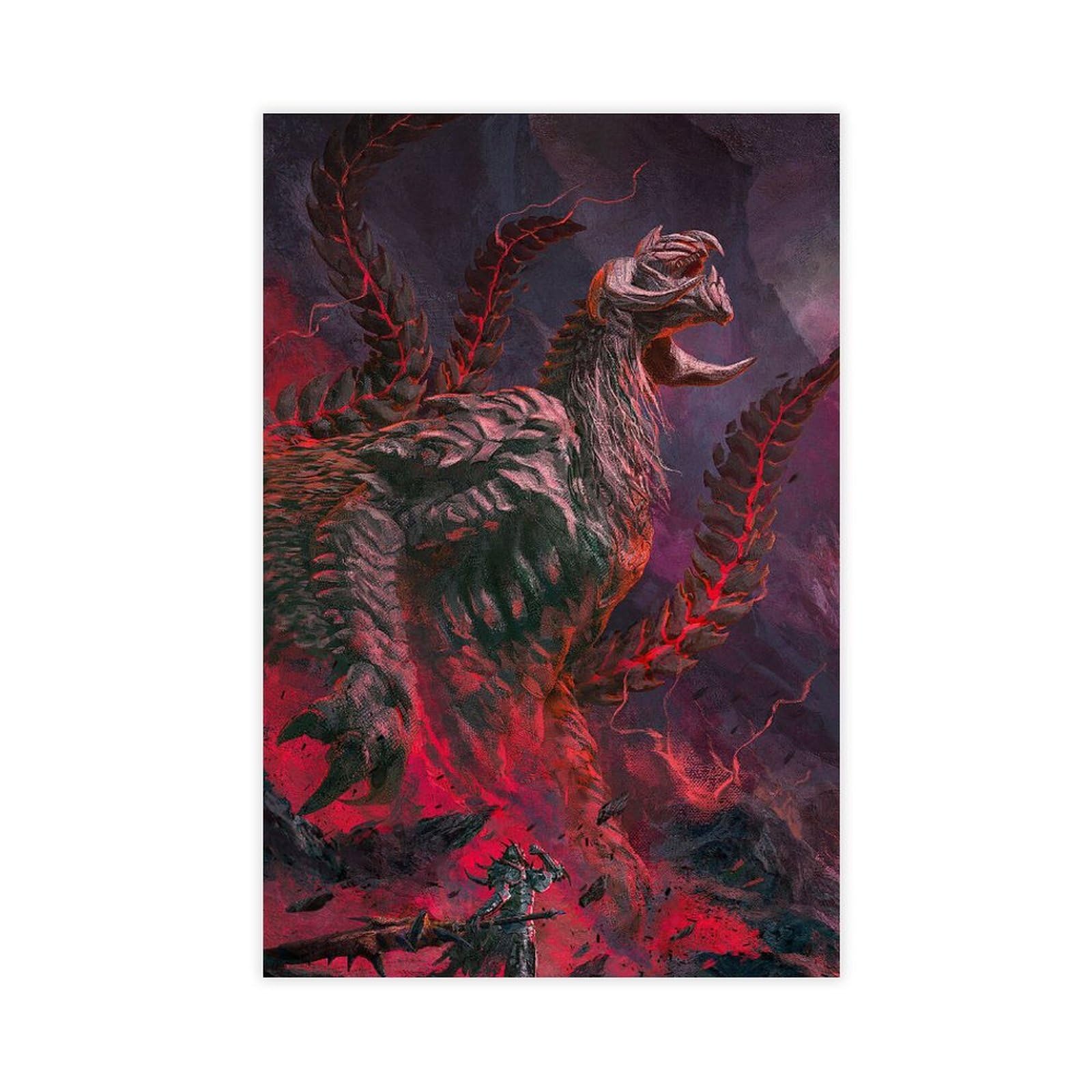 Qgvbgf Monster Hunter Canvas Poster Bedroom Decor Landscape Office Room Decor Gift 12X18inch(30X45cm)
