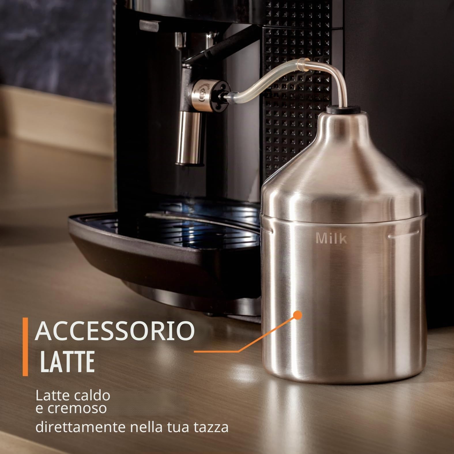 Krups Macchina da caffè completamente automatica (1,8 l, 15 bar, display LCD, sistema cappuccino automatico) Zobel