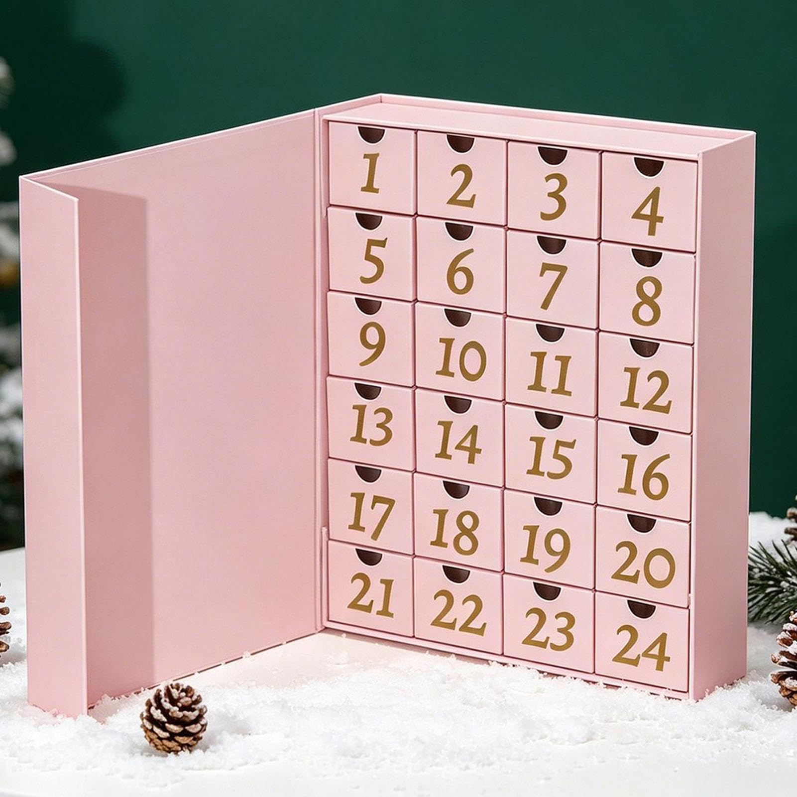 Calendario 'Avvento 24 Giorni Regalo Festa Vuoti Ricaricabili DIY | Decorazione Tavolo Festivo Decorazione Festa Per Adulti E Caramelle Tavolo Da Pranzo Cappotto