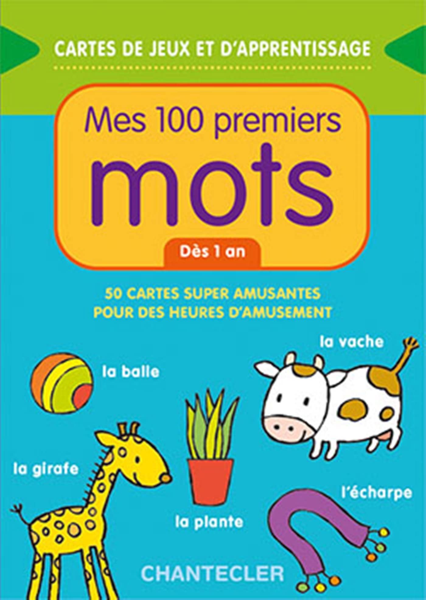 Cartes de jeux et d'apprentissage - Mes 100 premiers mots (dès 1 an): 50 Cartes super amusantes pour des heures d’amusement