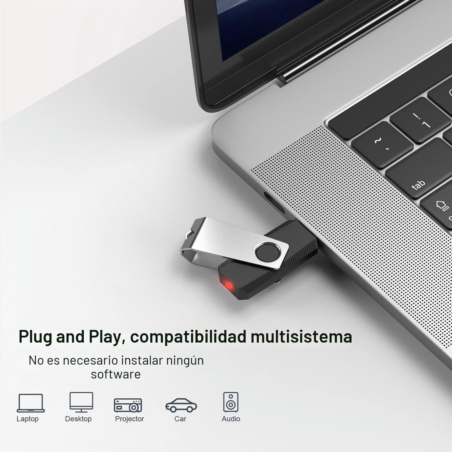 KEXIN Paquete de 50 Unidades Flash USB de 8 GB, USB 2.0, Unidad Flash giratoria con Paquete de 50 Unidades Flash de 8 GB
