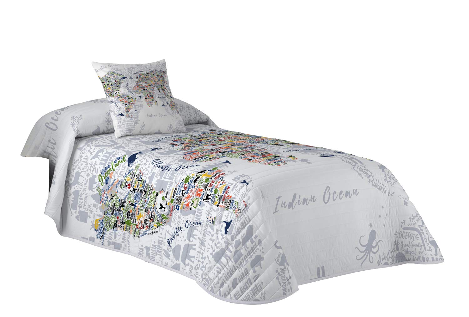 Montse Interiors, S.L. Colcha boutí (180x260, MAPAMUNDI)