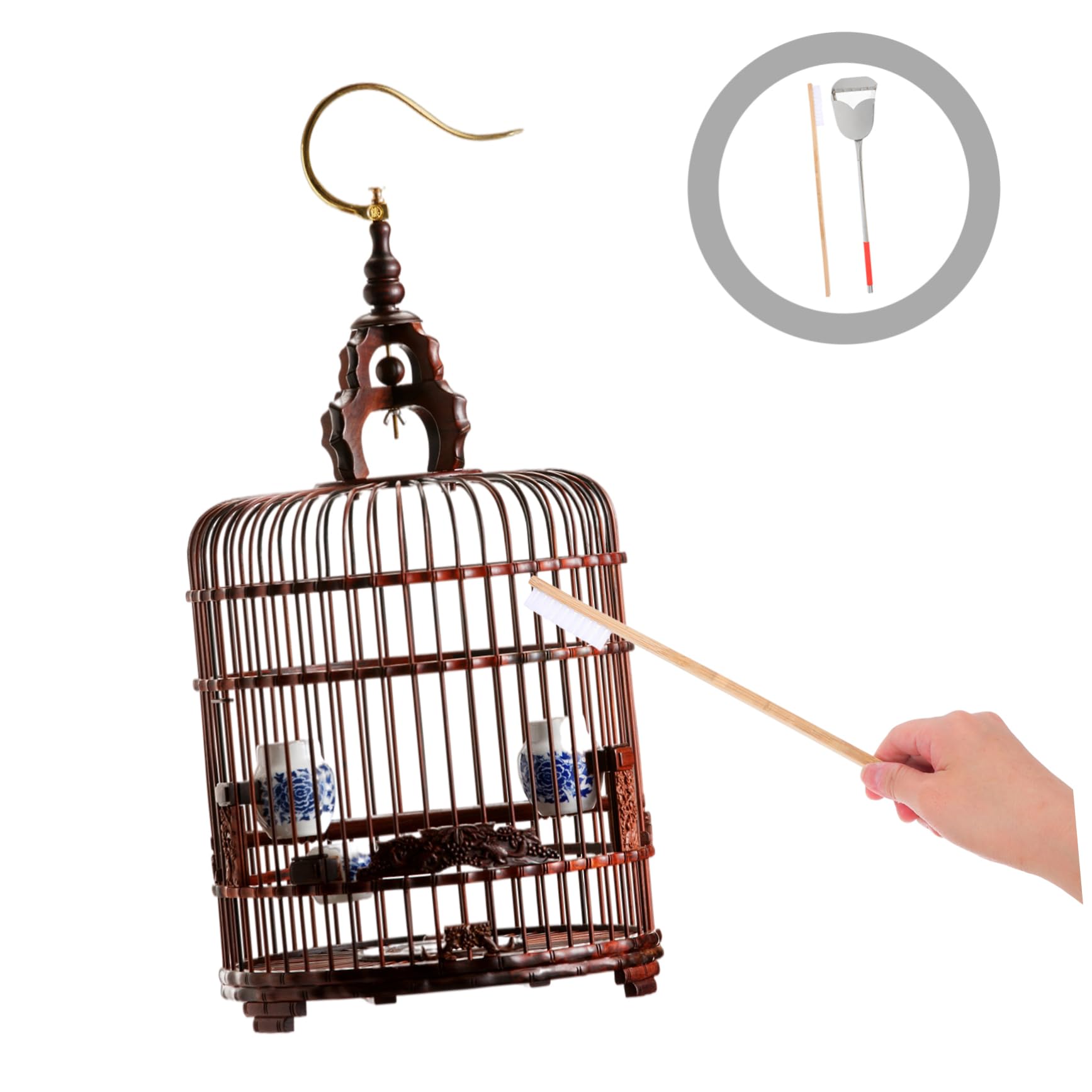 BESPORTBLE 2 Pezzi Spazzola Per La Pulizia Della Gabbia Degli Uccelli Attrezzi Per La Pulizia Della Casa Spazzole Per Mangiatoie Per Uccelli Pulitore Per Gabbie Di Piccoli Animali Forniture
