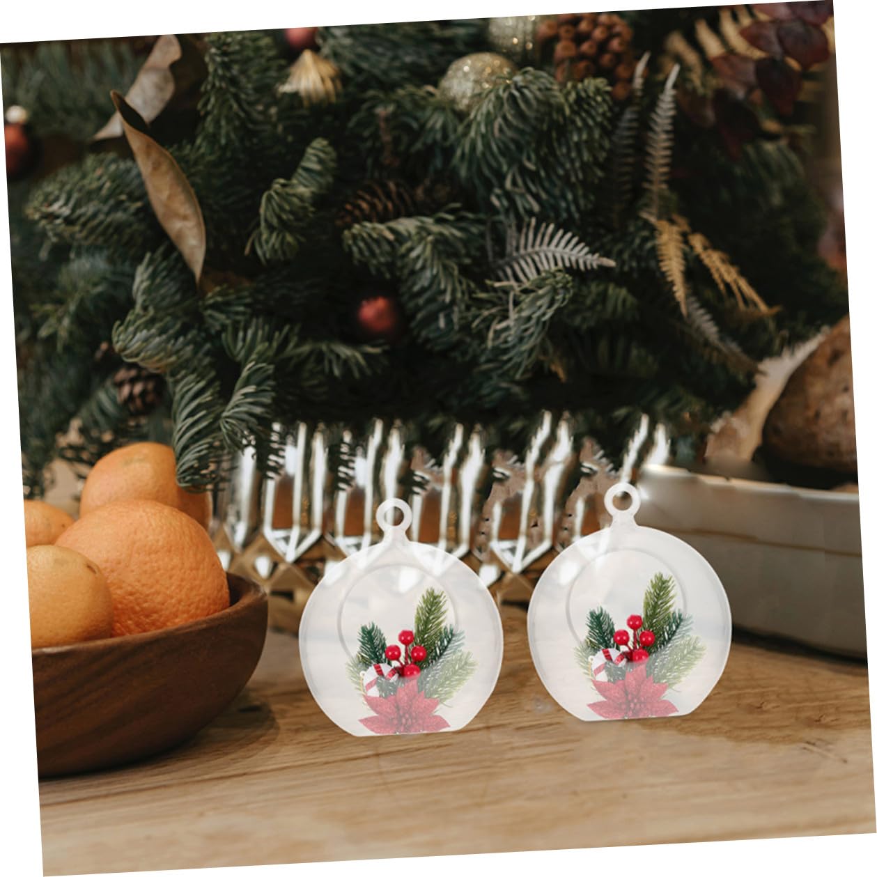 SOIMISS Boules de Noël Transparentes en Plastique Creuses 8 CM Lot de 20 Pièces Décorations à Suspendre Personnalisables Ornements Sphériques à Remplir pour Fêtes Mariages et