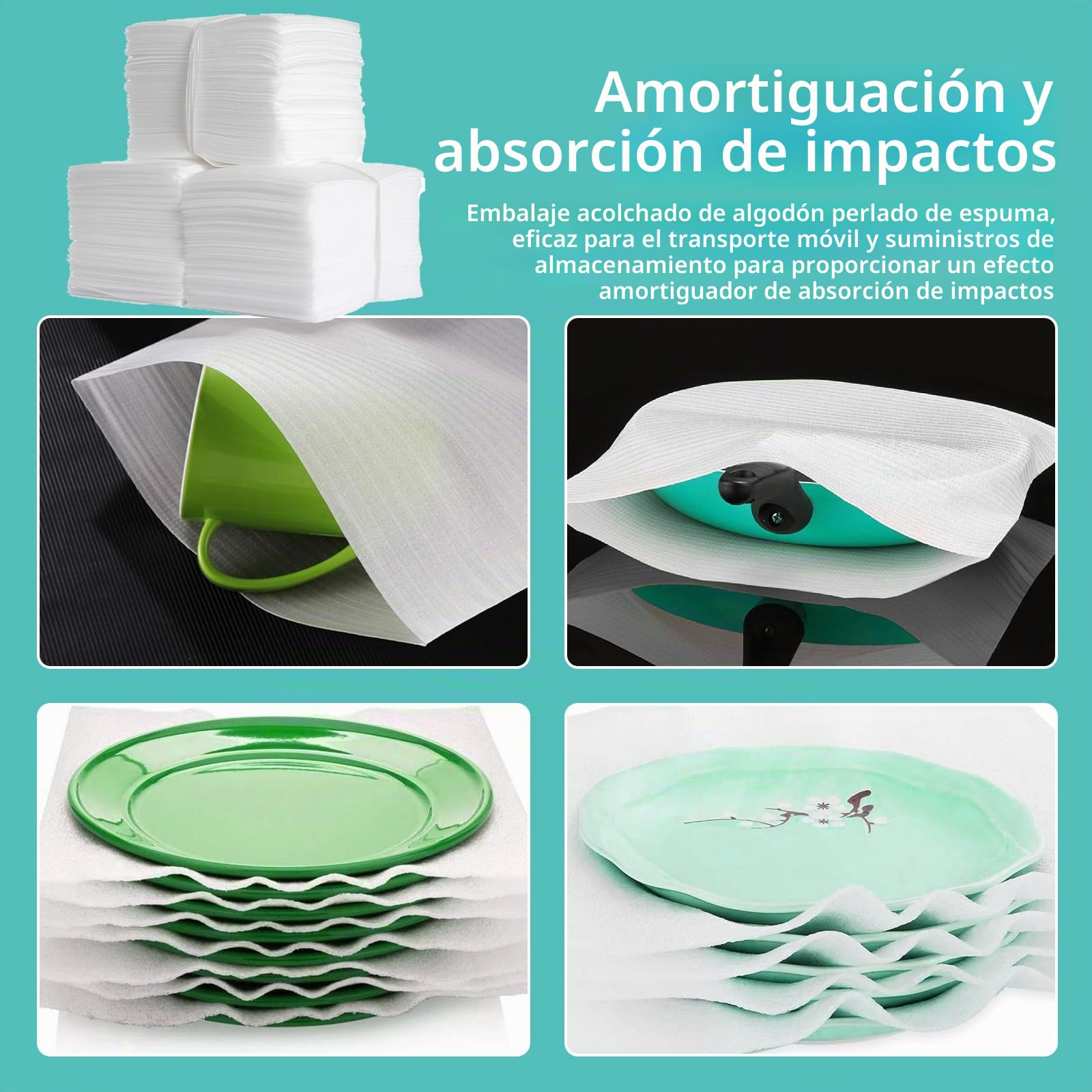 YSOOUA Material de Embalaje de Burbujas para Mudanza 100 Piezas Unidades de Plástico de Burbujas Embalaje de Espuma para Mudanzas, Vajilla, Almacenamiento (100 Piezas)