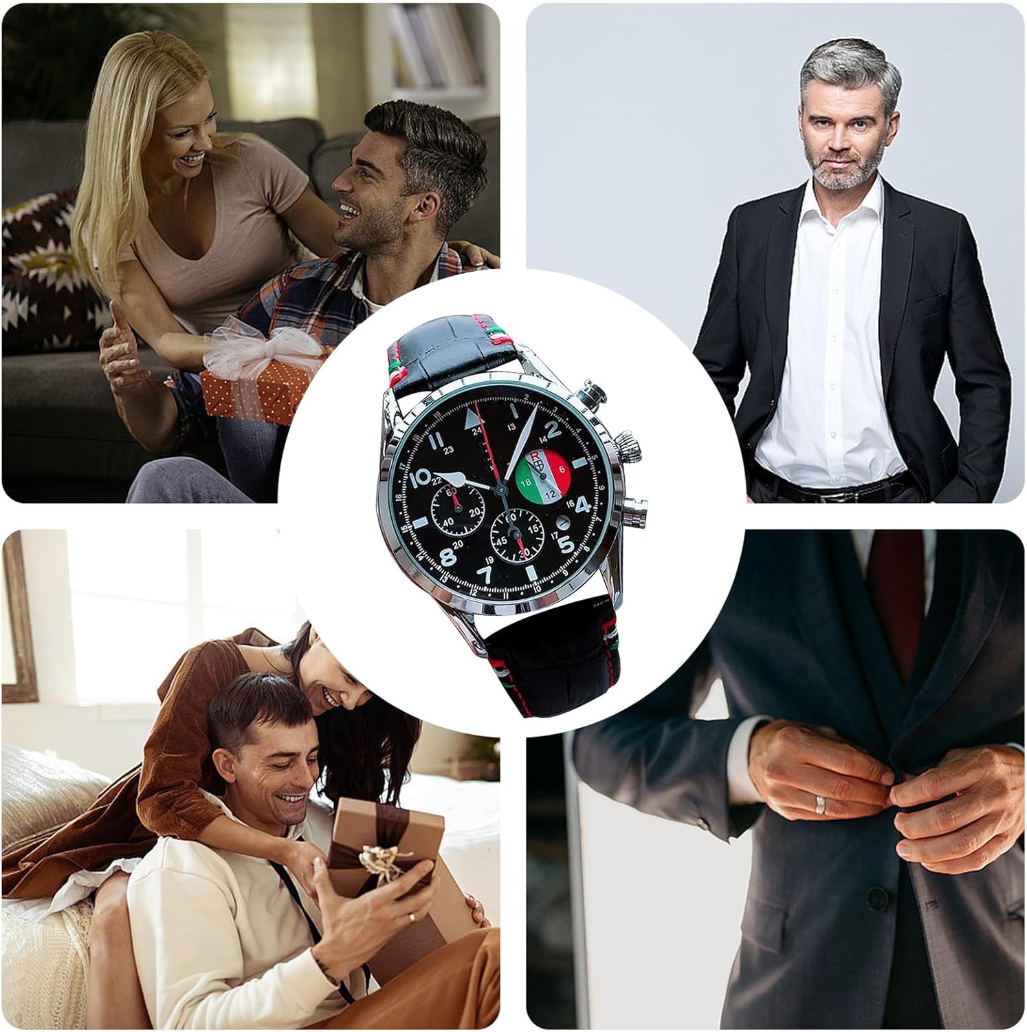 Mens Chronograph Watch Easy Read | Luxury Watches for Men | Automatic Skeleton Watch for Men | Automatic Mechanical Watch for Men | Waterproof Watch with Date Display