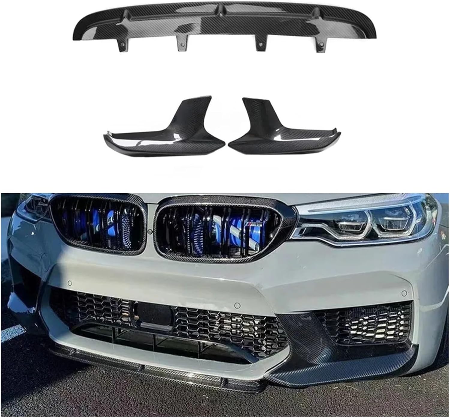 フロントバンパーコーナーラップ純正互換 BMW 5シリーズ G30 G38 F90