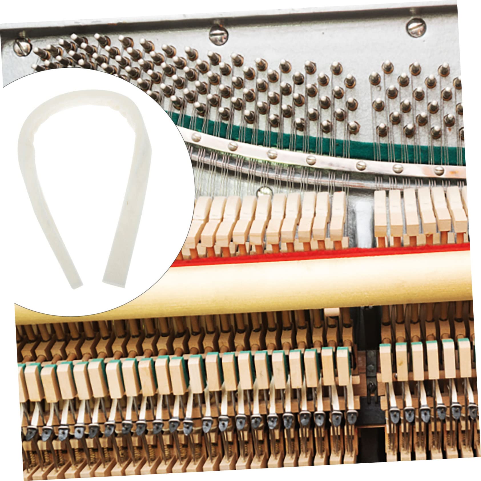 SUPVOX 4pezzi Cintura Silenziatore Per Pianoforte Accessorio Per Accordatura Strumenti Musicali Cintura Lana Resistente e Compatta Strumento Di Manutenzione Per Pianisti Professionisti e