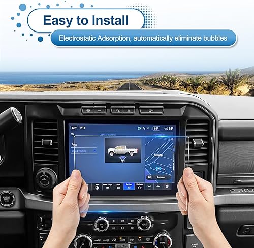 Vista 7 de 2023 2024 2025 2026 F-250/F-350/F-450 Protector de pantalla para Ford Super Duty (Lariat/King Ranch/Platinum) Pantalla táctil de 12 pulgadas, vidrio