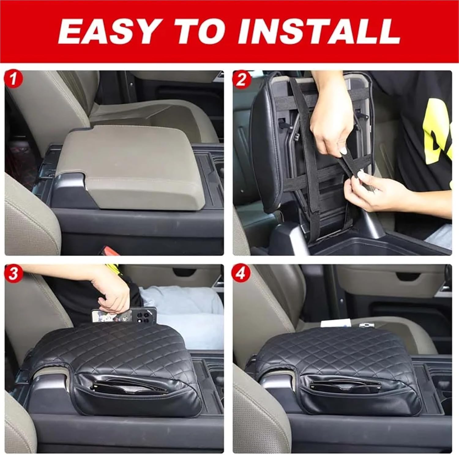 Compatible With Land Rover Defender 2020-2024 Car Center Console Armrest Box Cover Protection Cushion With 2 Storage Bag Car Accessories