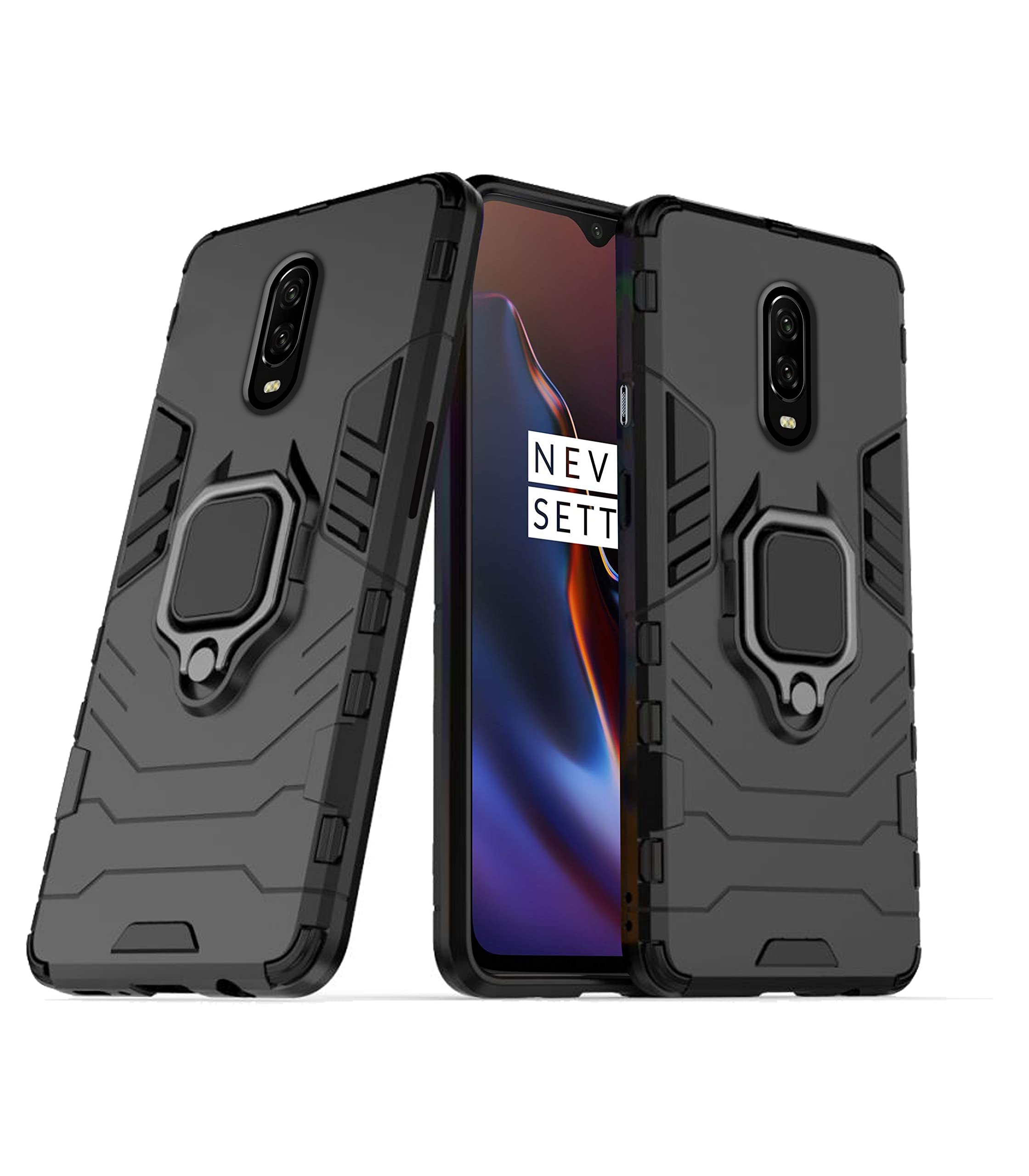 Pikkme D5 Tough Armor Bumper Back Cover Case for Oneplus 7 |Ring Holder & Kickstand in-Built (Black) (B0927T3Q4Q) Amazon Price History, Amazon Price Tracker