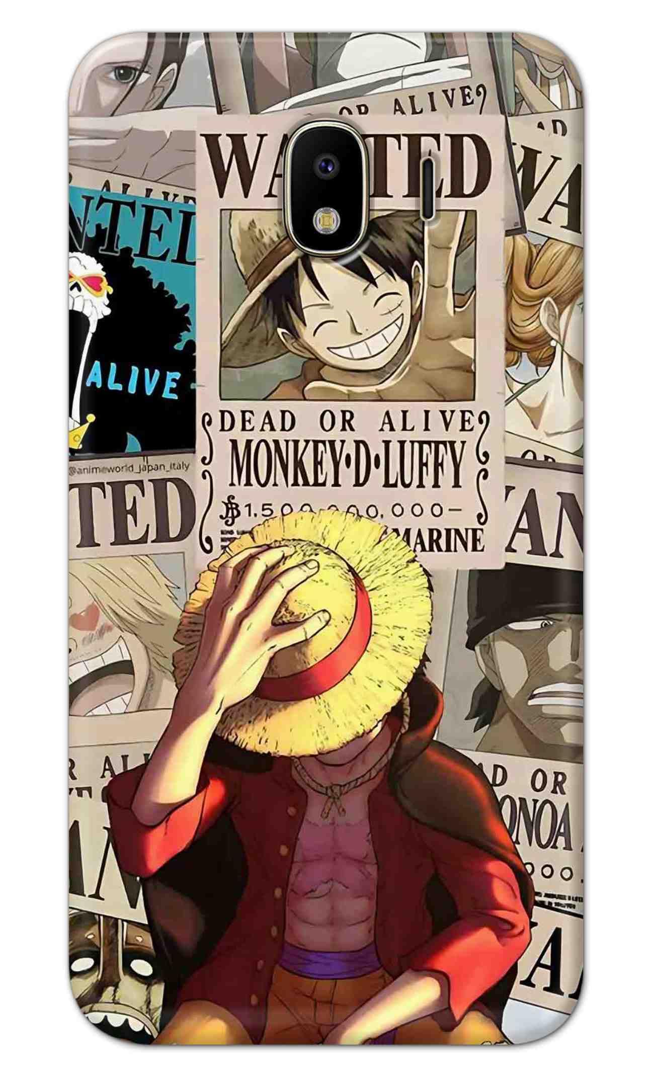 NDCOM for Samsung Galaxy J4 Back Cover Case Anime One Piece Wanted Luffy-picture-16