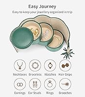 Vista 83 de Vlando Viaggio - Joyero pequeño, caja de almacenamiento para accesorios de viaje A. Gris