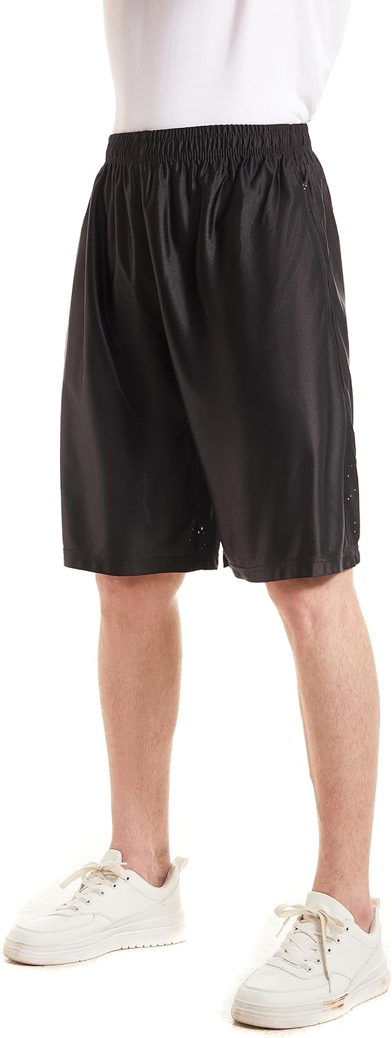 URBEX Men's Basketball Shorts with Deep Pockets & Drawstring Lightweight Gym Athletic Running Shorts - Image 2