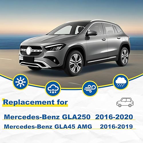 Miniatura 2 de Limpiaparabrisas de 24 + 19 pulgadas con juego de limpiaparabrisas trasero de 12 pulgadas, repuesto automotriz para Mercedes-Benz GLA250 2016-2020,