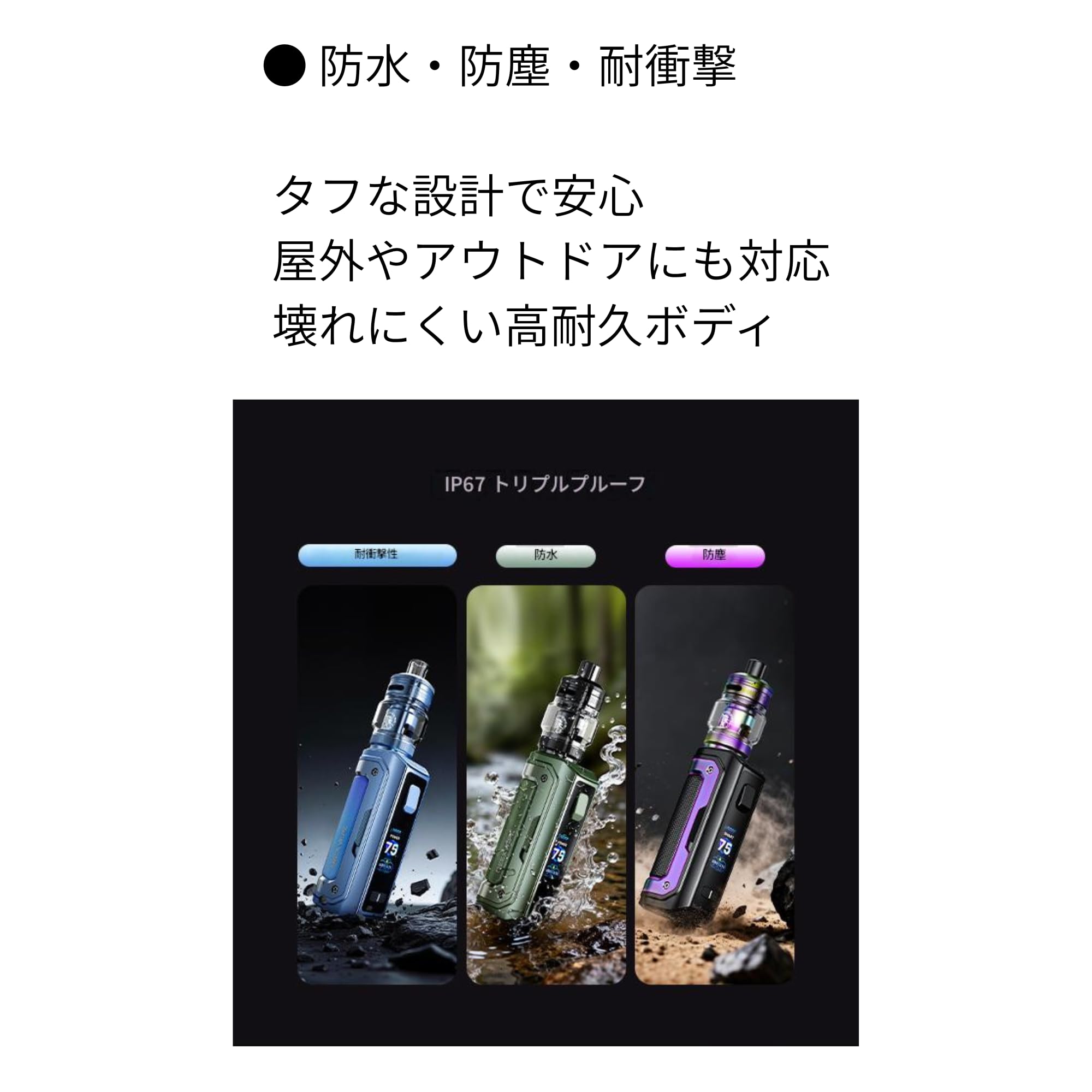 Amazon | ギークベイプ Aegis Mini 5 Mod Kit Z Nano 3 Tank 5ml