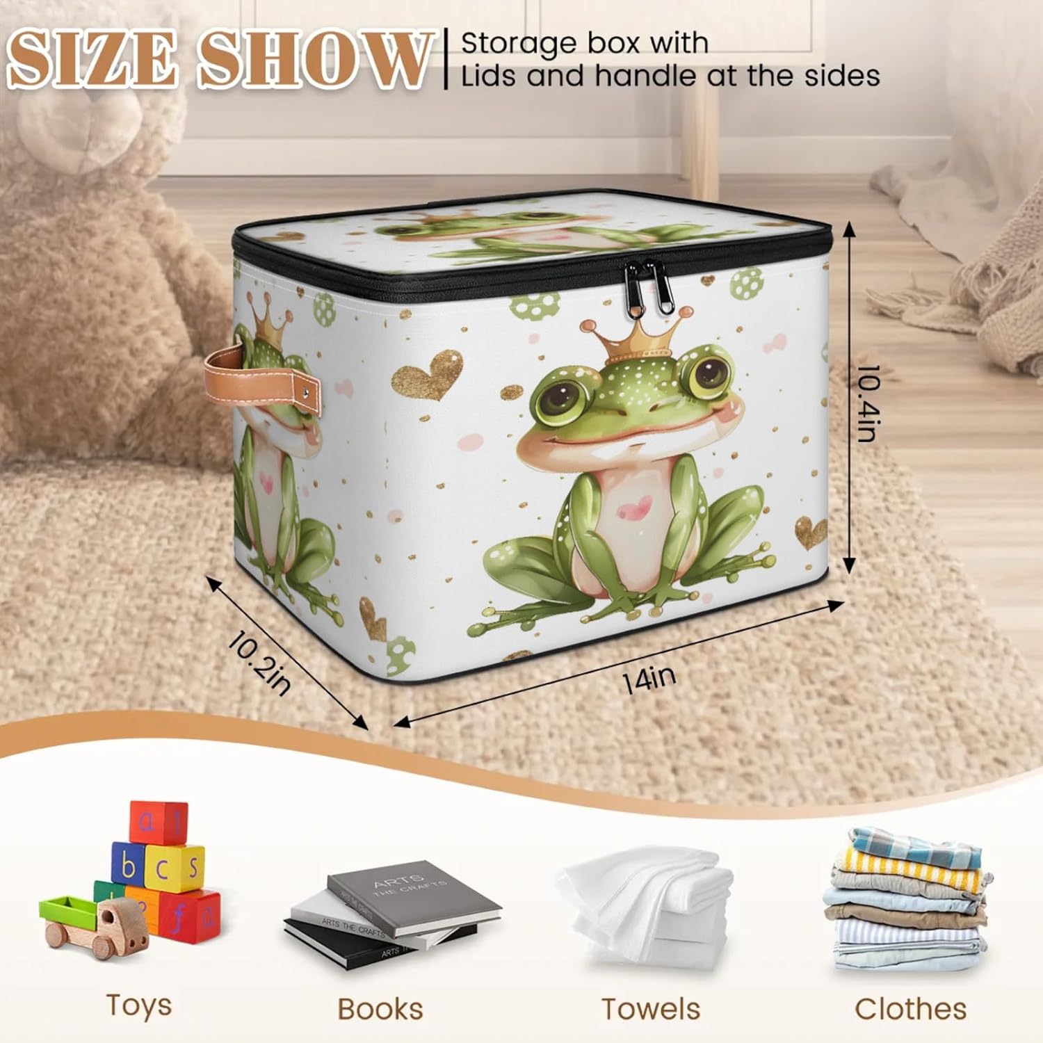 2-Pack Storage bins with lids - 26 quart organizer bins - Collapsible fabric storage bins with sturdy handles and double zipper tops - Versatile for home, toys, dorm rooms