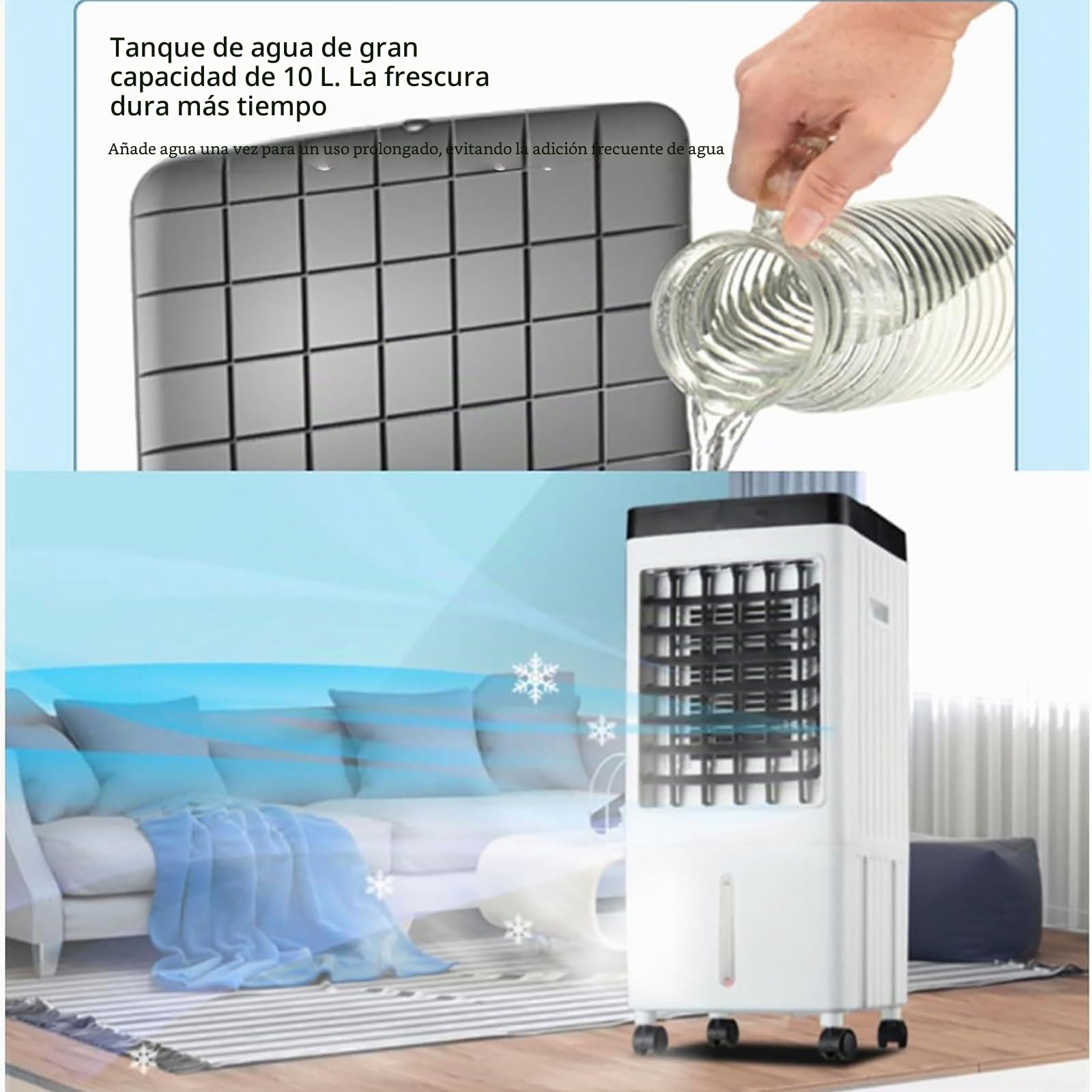 Enfriador De Aire Evaporativo, Ventilador Portátil Con Control Remoto