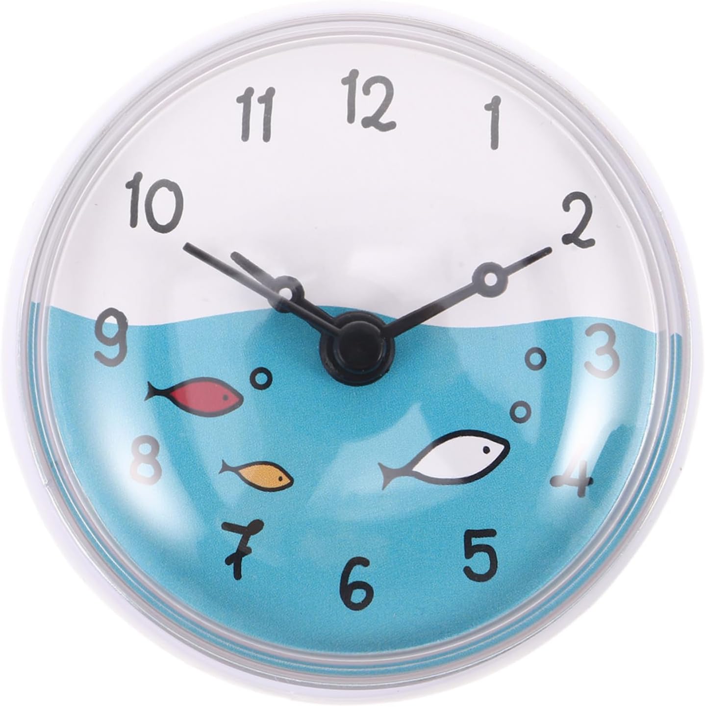 ULTECHNOVO Waterproof Shower Clock with Mirror Display with Suction Cup Portable Plastic Timer Silent Operation and Modern Stylish Design for Bathroom and Home