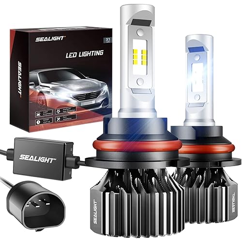 SEALIGHT 9007/HB5 LED Bulbs 14000LM Dual Hi/Lo Bulbs with 400% Brightness, Xenon White 10 Min Installation, Durable and Highly Adaptable, Pack of 2