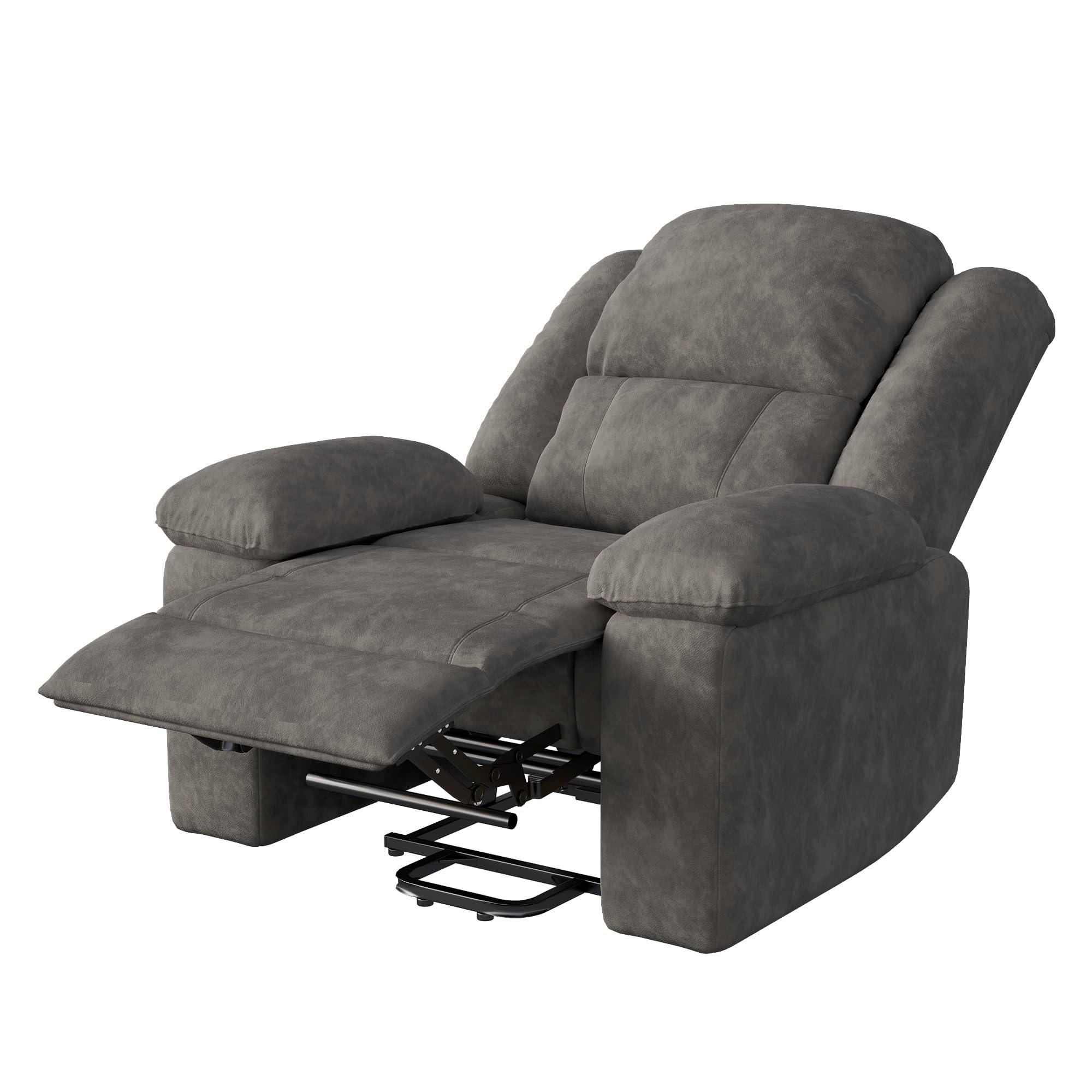 Poltrona reclinabile elettrica, Poltrona TV Regolabile elettricamente, poltrona relax con funzione reclinabile fino a 160°, sedia massaggiante con massaggio e funzione termica, 1 tasche, Grigio